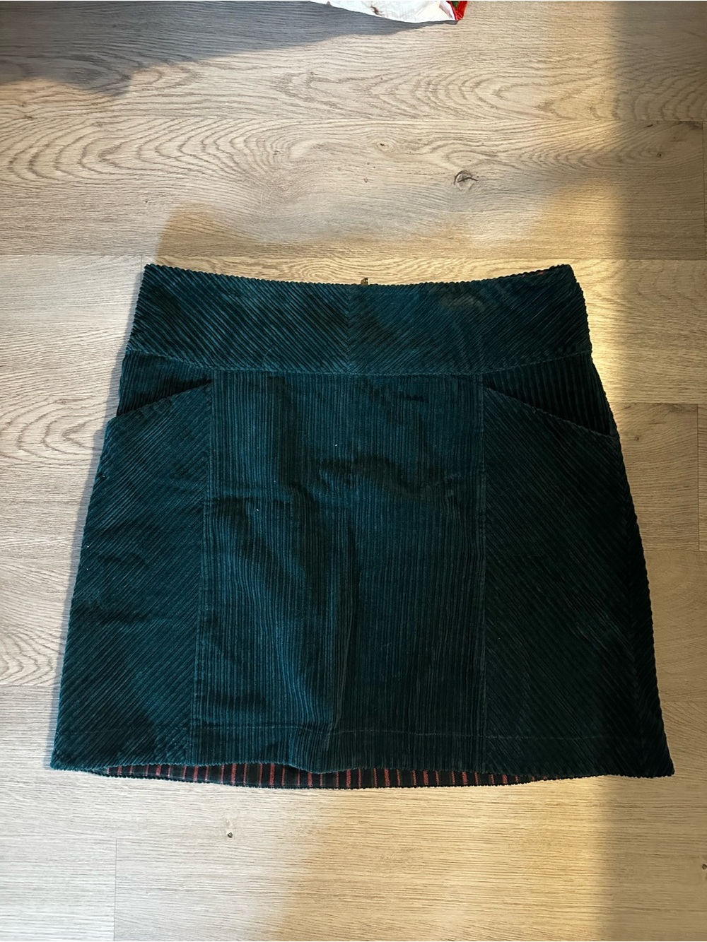 Anthropologie Dark Green Corduroy Mini Skirt